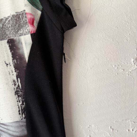 Smash! Graphic Patchwork‎ Print Dress NWT Size L Floral Stripe Colorblock Artsy - Picture 7 of 11